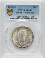 1951-D 50C Booker T. Washington Commemorative Silver PCGS MS67