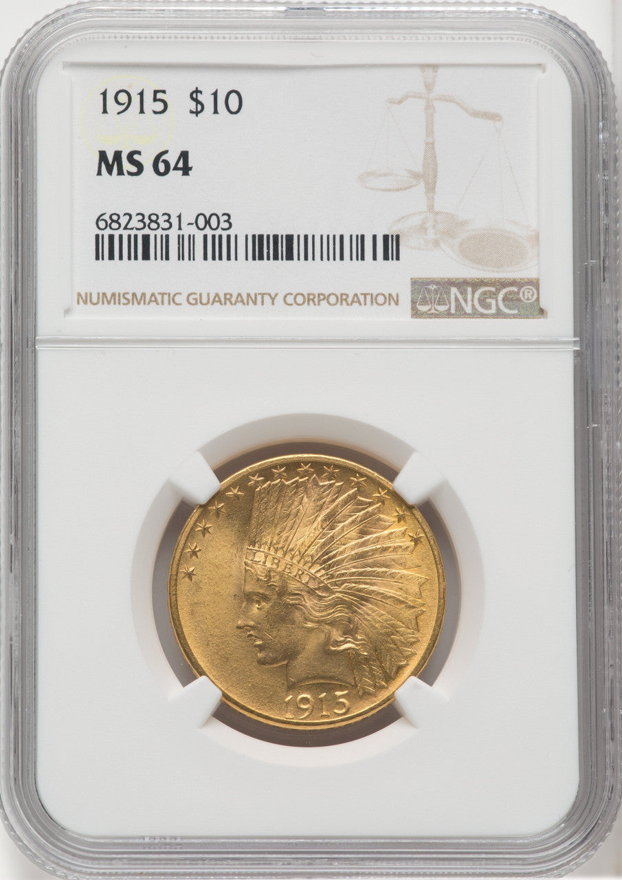 1915 $10 Indian Eagle NGC MS64