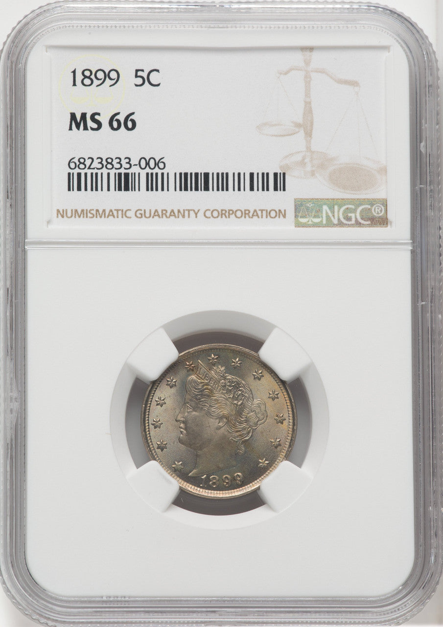 1899 5C Liberty Nickel NGC MS66
