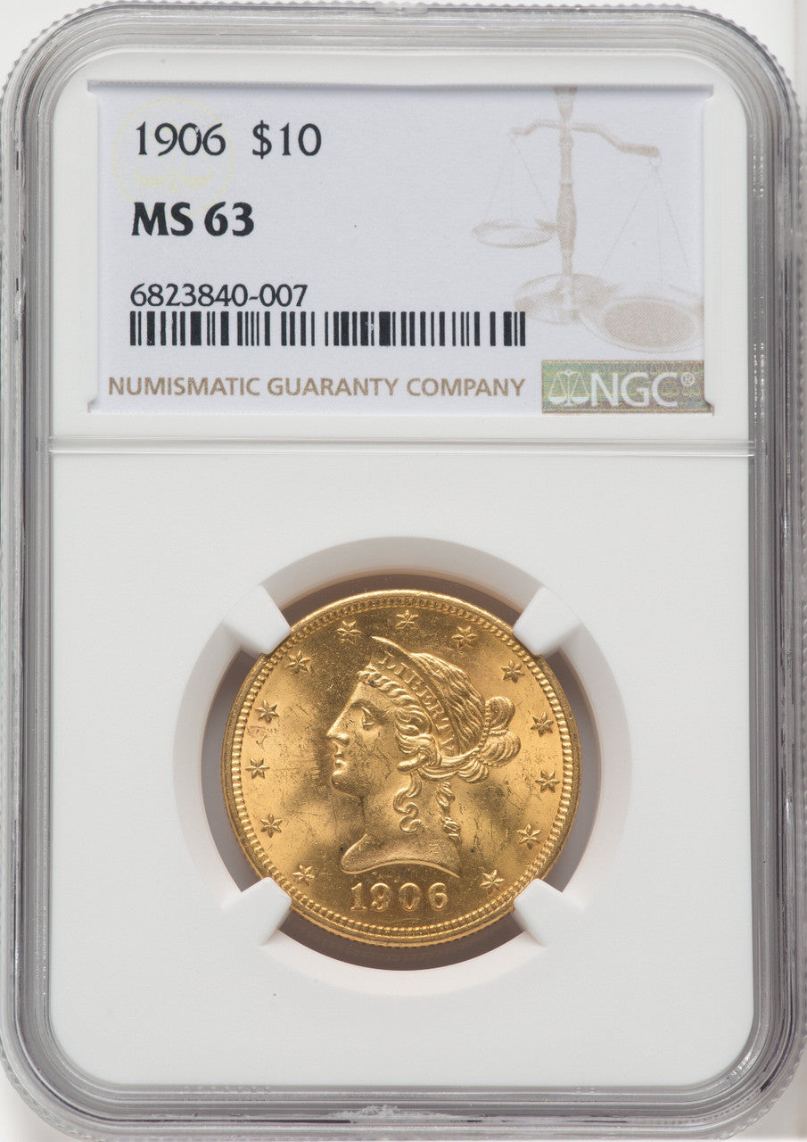 1906 $10 Liberty Eagle NGC MS63