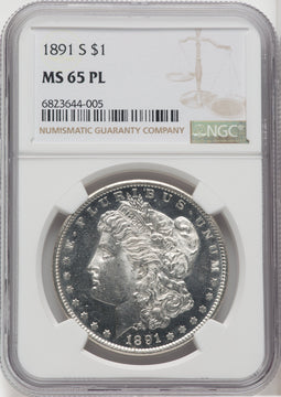 1891-S $1 PL Morgan Dollar NGC MS65
