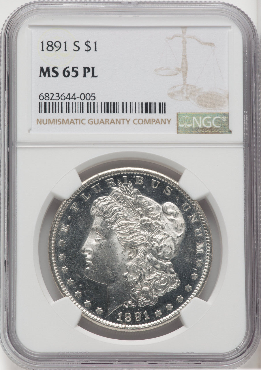 1891-S $1 PL Morgan Dollar NGC MS65