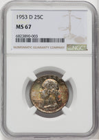 1953-D 25C Washington Quarter NGC MS67