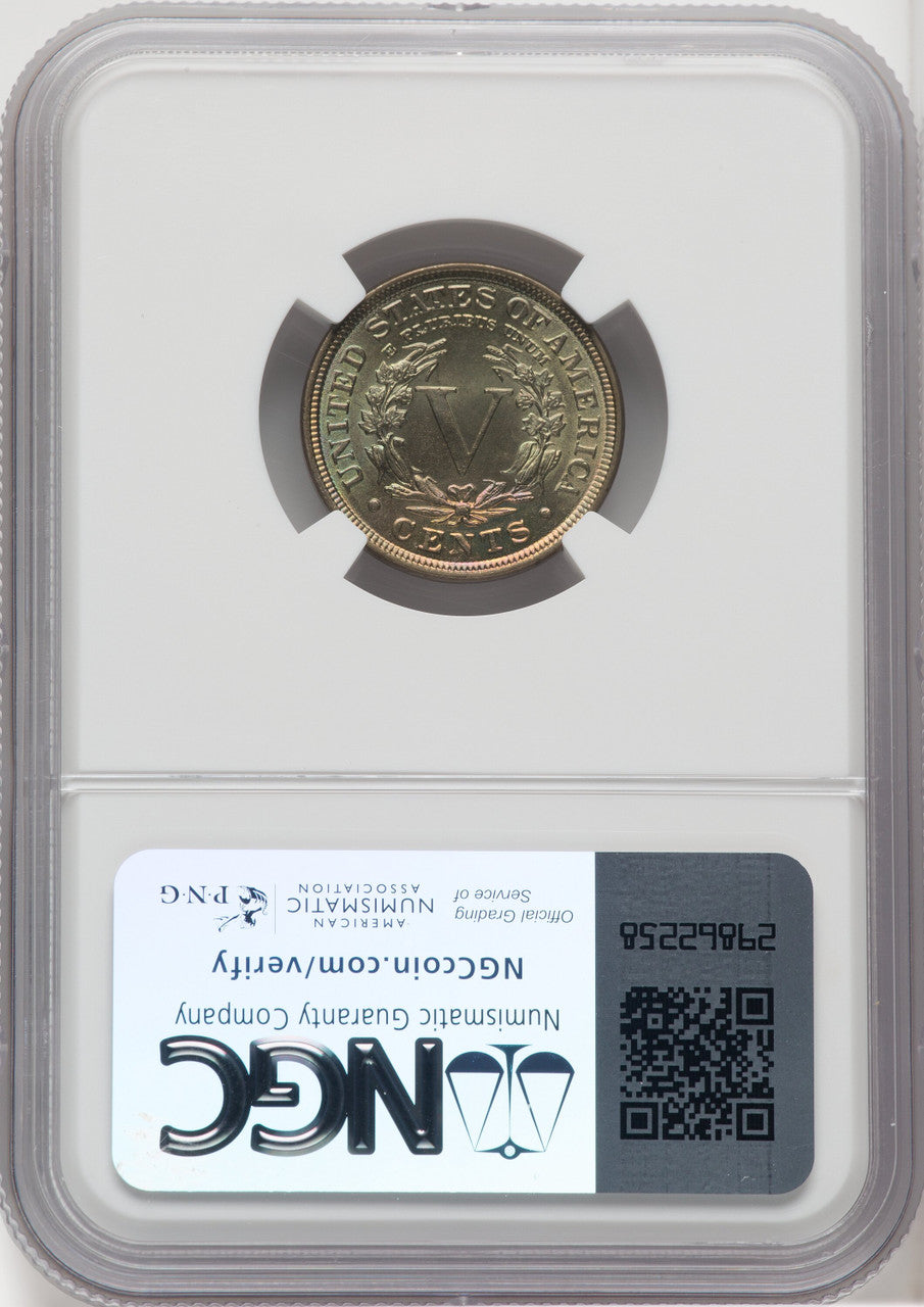 1911 5C Liberty Nickel NGC MS66+