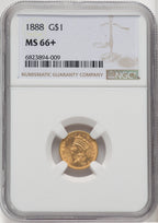 1888 G$1 Gold Dollar NGC MS66+
