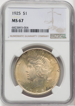 1925 $1 Peace Dollar NGC MS67 (763831007)