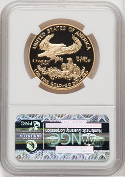 2001-W $50 One-Ounce Gold Eagle Brown Label NGC PF70