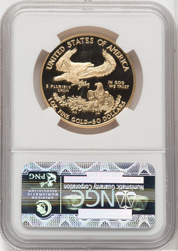 2007-W $50 One-Ounce Gold Eagle Brown Label NGC PF70