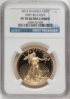 2013-W $50 Gold Eagle First Releases NGC PF70