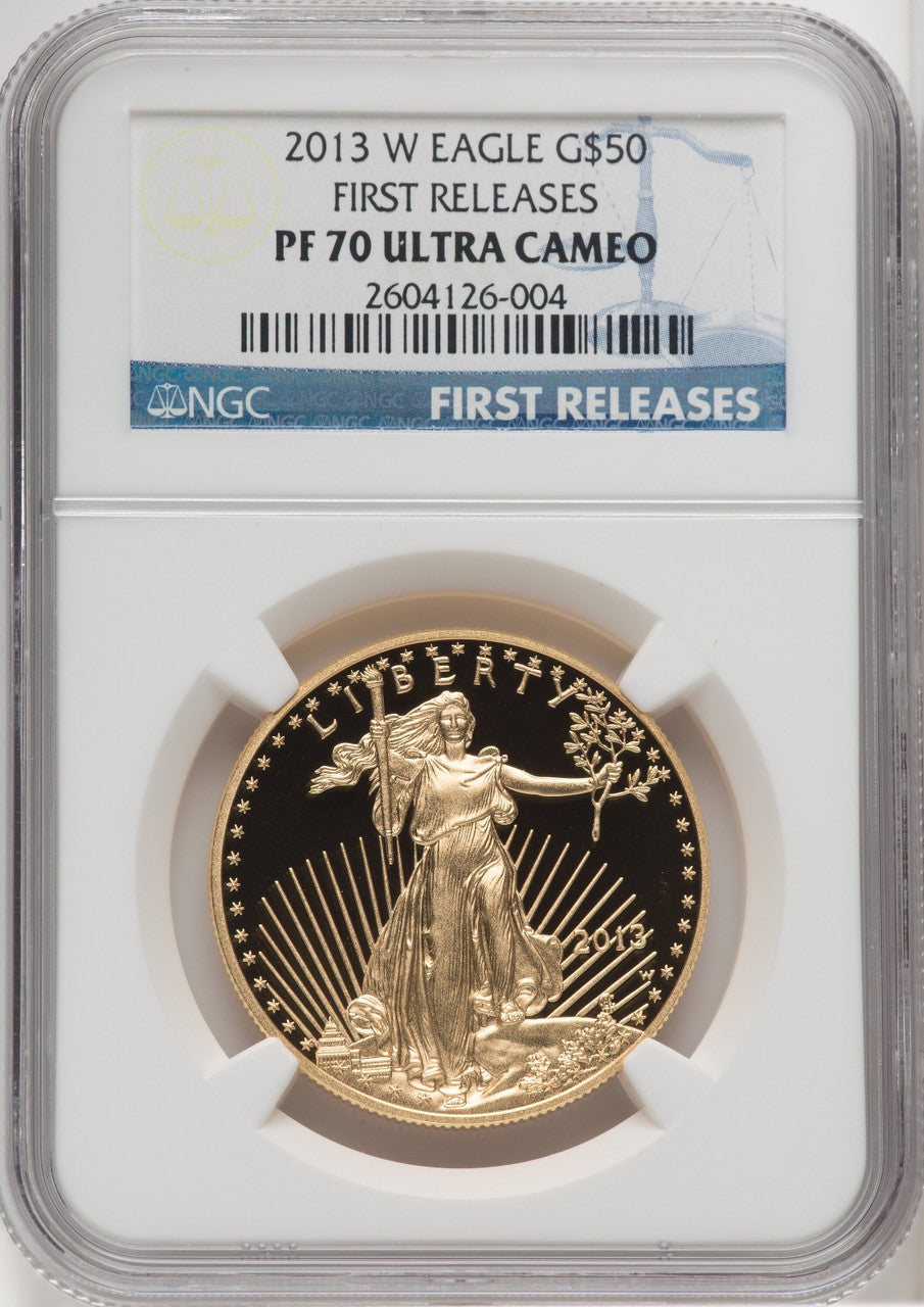 2013-W $50 Gold Eagle First Releases NGC PF70