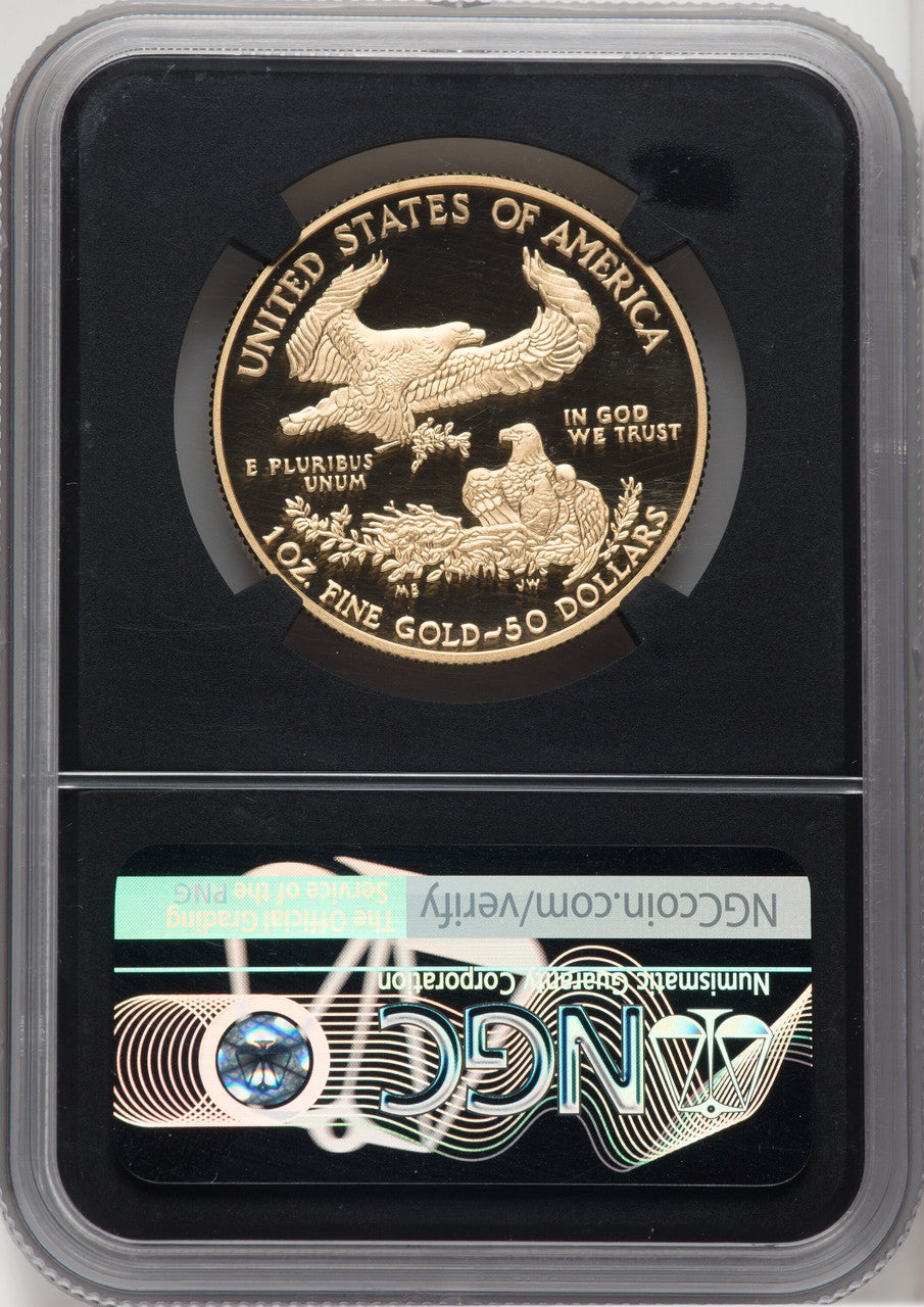 2021-W $50 One Ounce Gold Eagle Type One First Day of Issue NGC PF70