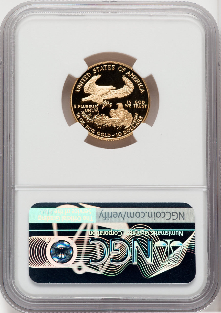 1995-W $10 Quarter-Ounce Gold Eagle NGC PF70 Mercanti