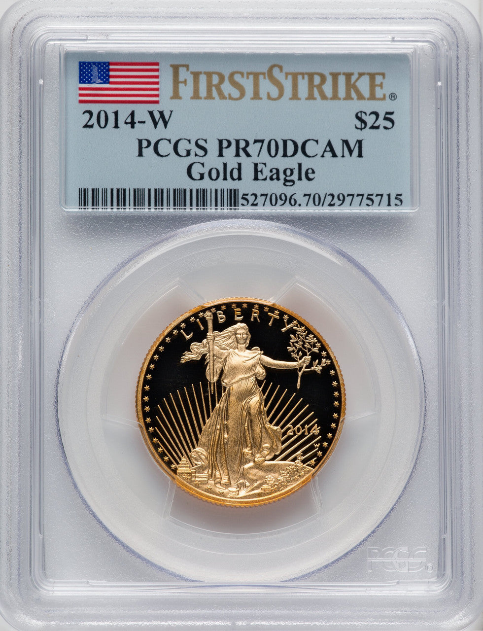 2014-W $25 Half-Ounce Gold Eagle First Strike PCGS PR70