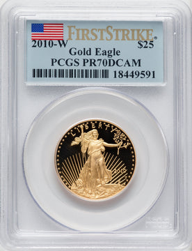 2010-W $25 Half-Ounce Gold Eagle First Strike PCGS PR70
