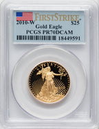 2010-W $25 Half-Ounce Gold Eagle First Strike PCGS PR70