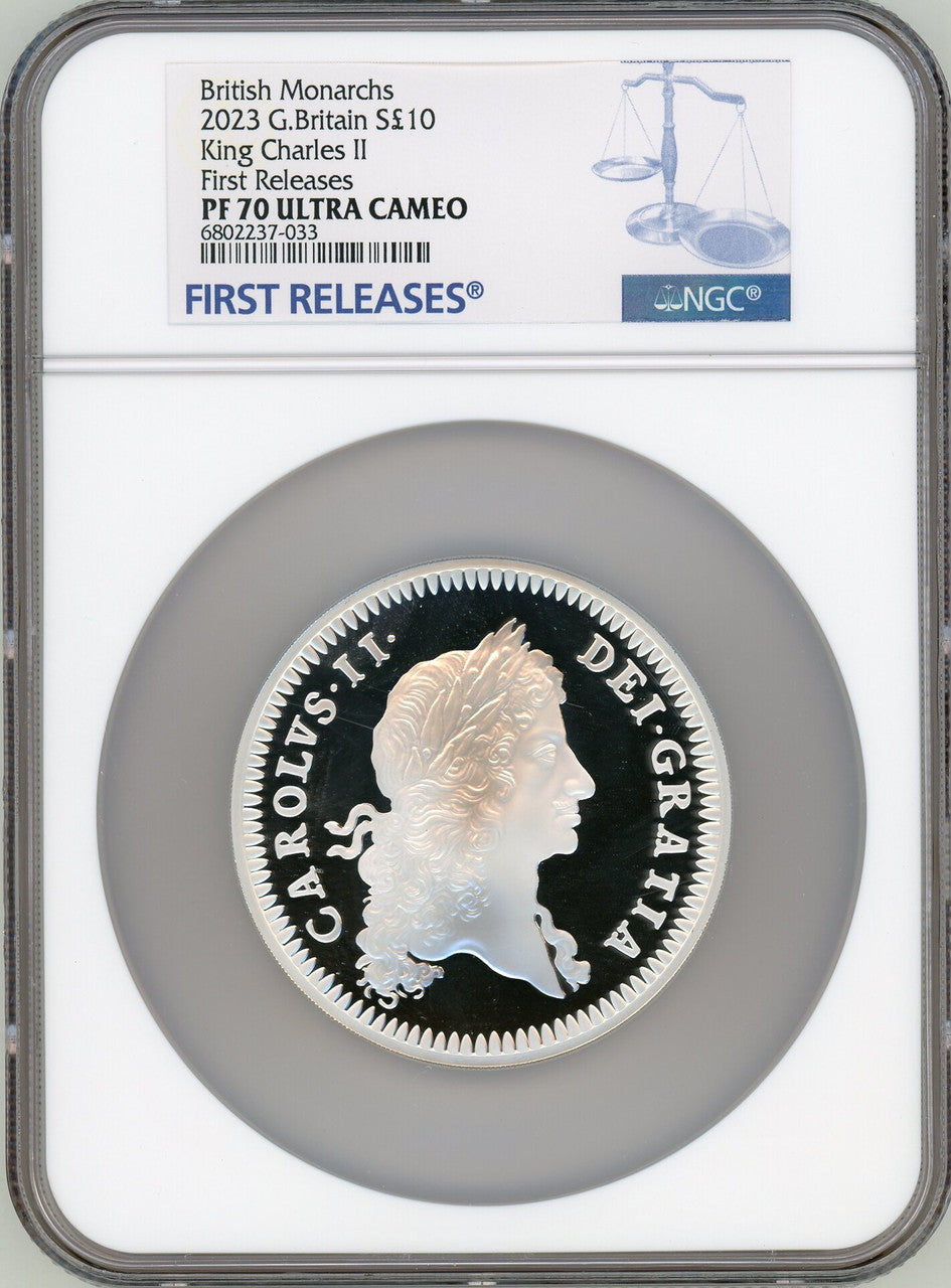 2023 British Monarchs 10 Pounds G. Britain Charles II PF70 NGC