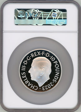 2023 British Monarchs 10 Pounds G. Britain Charles II PF70 NGC