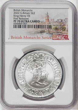 2022 G. Britian 1oz Silver King Henry VII  NGC PR70UCAM