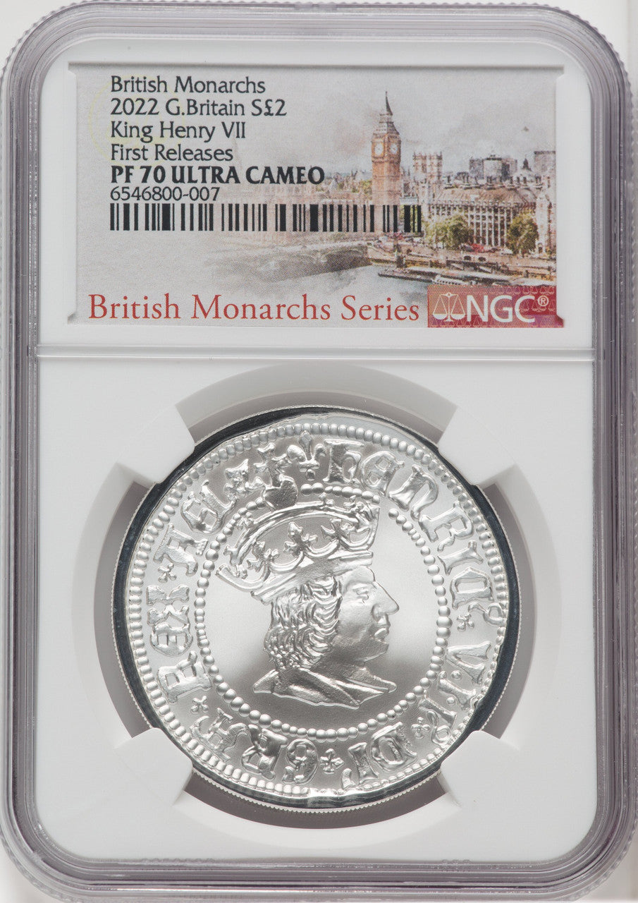2022 G. Britian 1oz Silver King Henry VII  NGC PR70UCAM