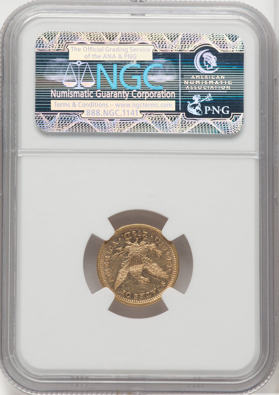 1879-S $2.50 Liberty Quarter Eagle NGC AU58