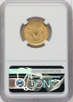 1844-O $5 CAC Liberty Half Eagle NGC AU58