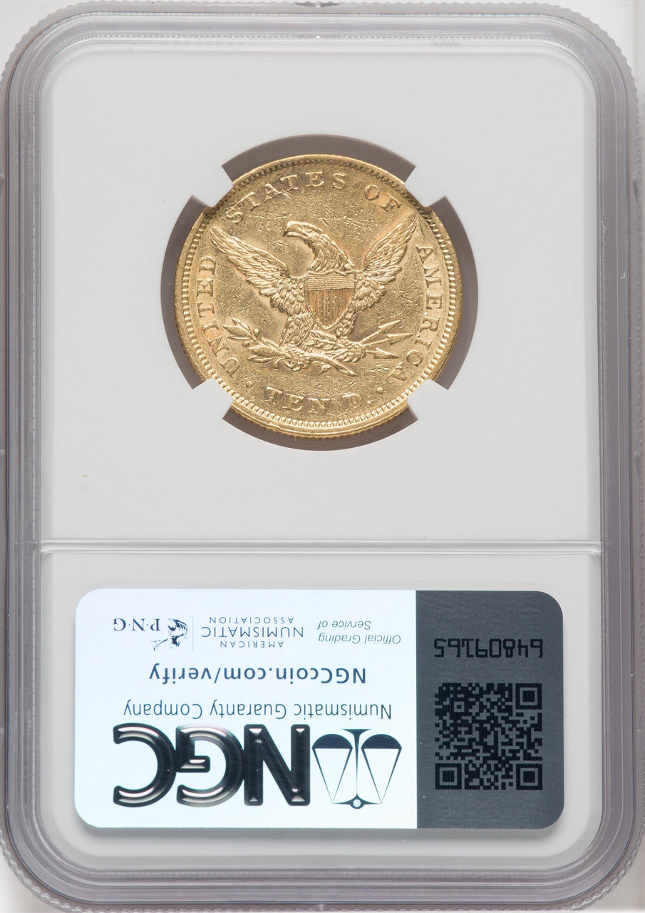 1855 $10 Liberty Eagle NGC AU55