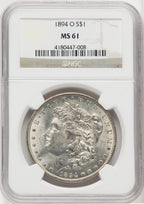 1894-O $1 Morgan Dollar NGC MS61