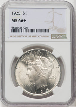 1925 $1 Peace Dollar NGC MS66+ (765432001)