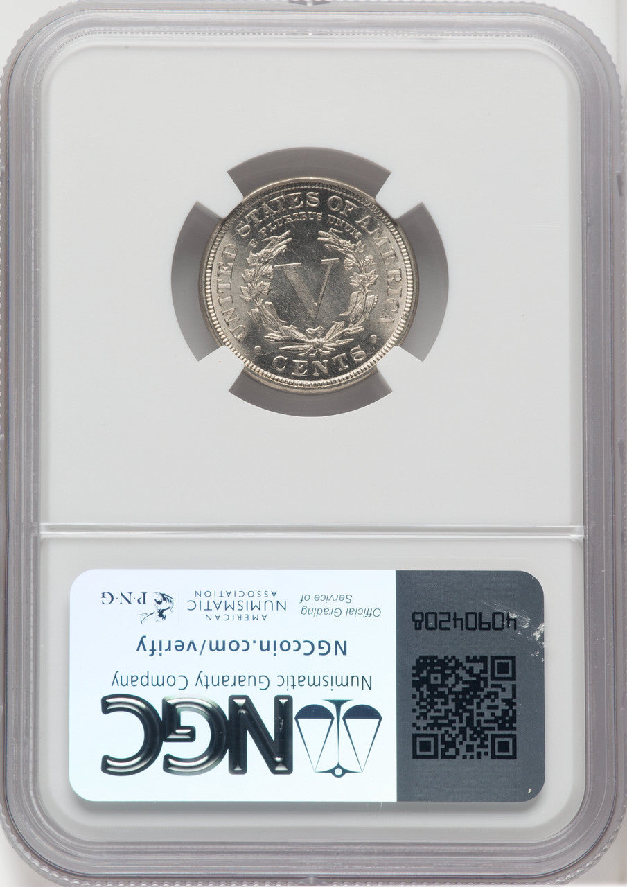 1883 5C WITH CENTS Liberty Nickel NGC MS66+