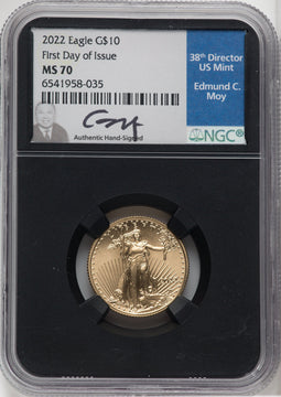 2022 $10 Quarter Ounce Gold Eagle FDI NGC MS70