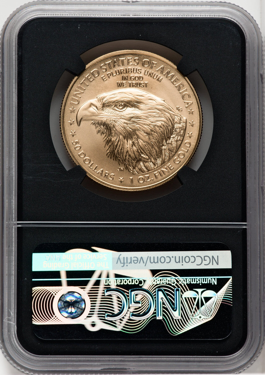 2021-W One-Ounce Gold Eagle Type Two Burnished FDI NGC MS70