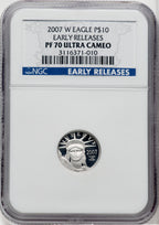 2007-W $10 Platinum American Eagle ER NGC PF70 UCAM