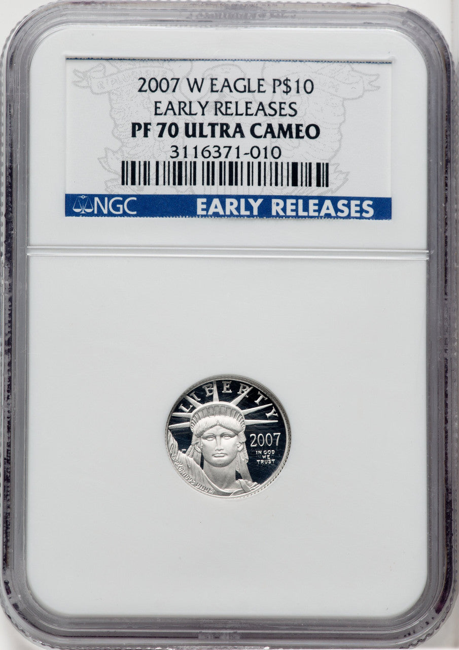 2007-W $10 Platinum American Eagle ER NGC PF70 UCAM