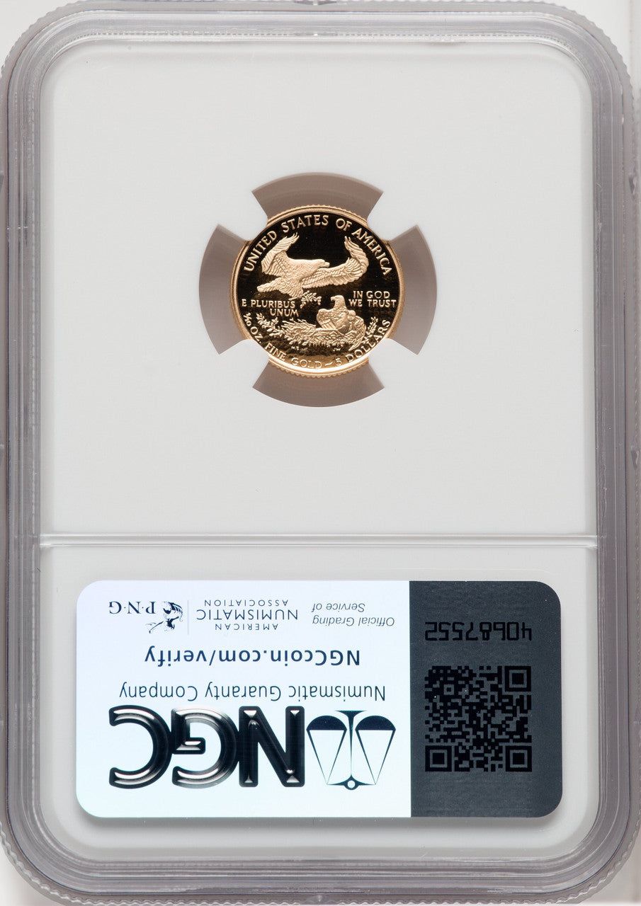 1994-W $5 Tenth-Ounce Gold Eagle Brown Label NGC PF70