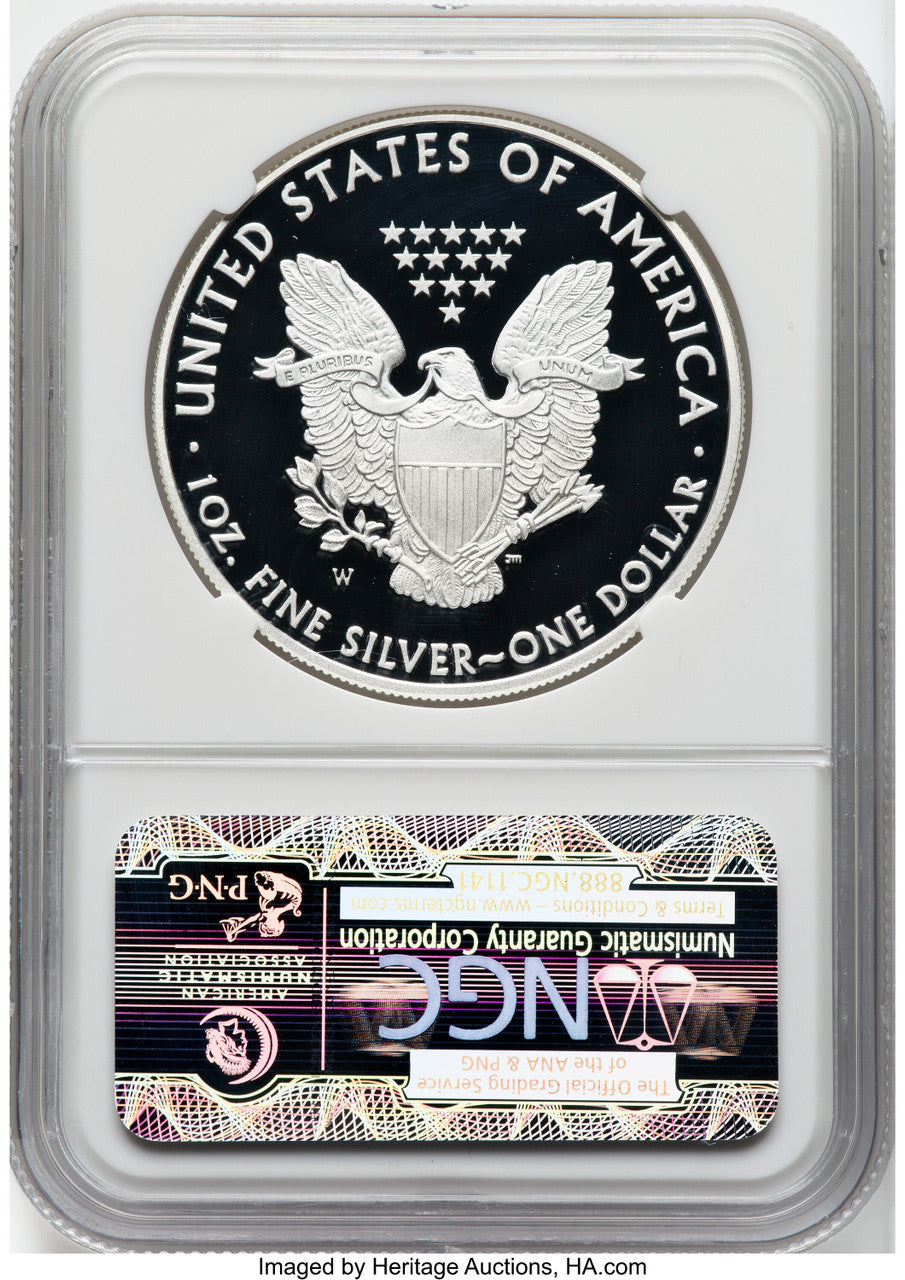 2010-W S$1 Silver Eagle First Strike NGC PF70