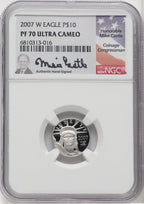 2007-W $10 Platinum American Eagle NGC PF70 Castle Signed