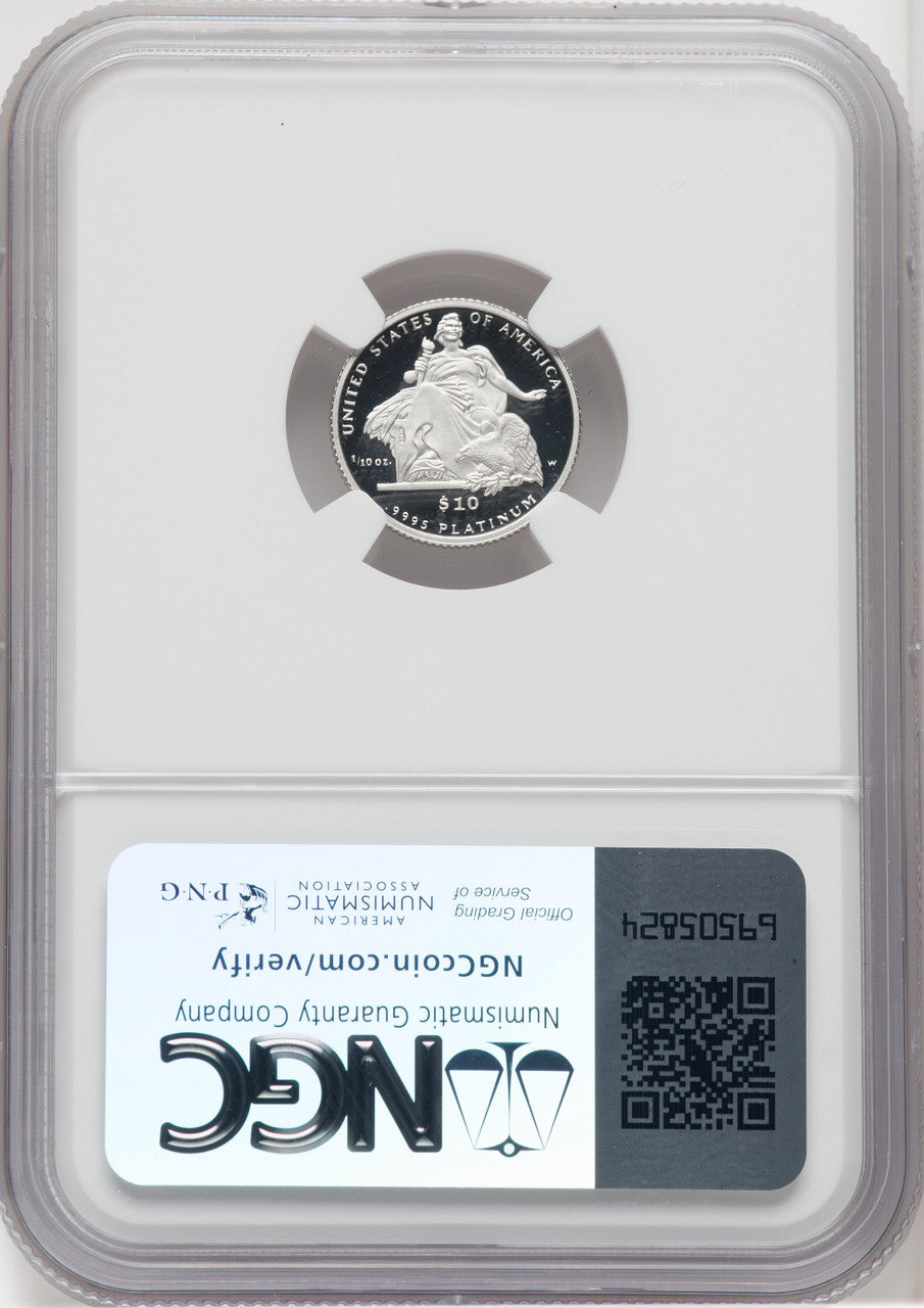 2004-W $10 Platinum American Eagle 4-Coin Set NGC PF70 Castle Signed