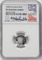 1999-W $10 Platinum American Eagle NGC PF70 Castle Signed