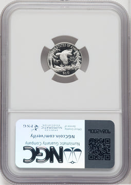 1999-W $10 Platinum American Eagle NGC PF70 Castle Signed