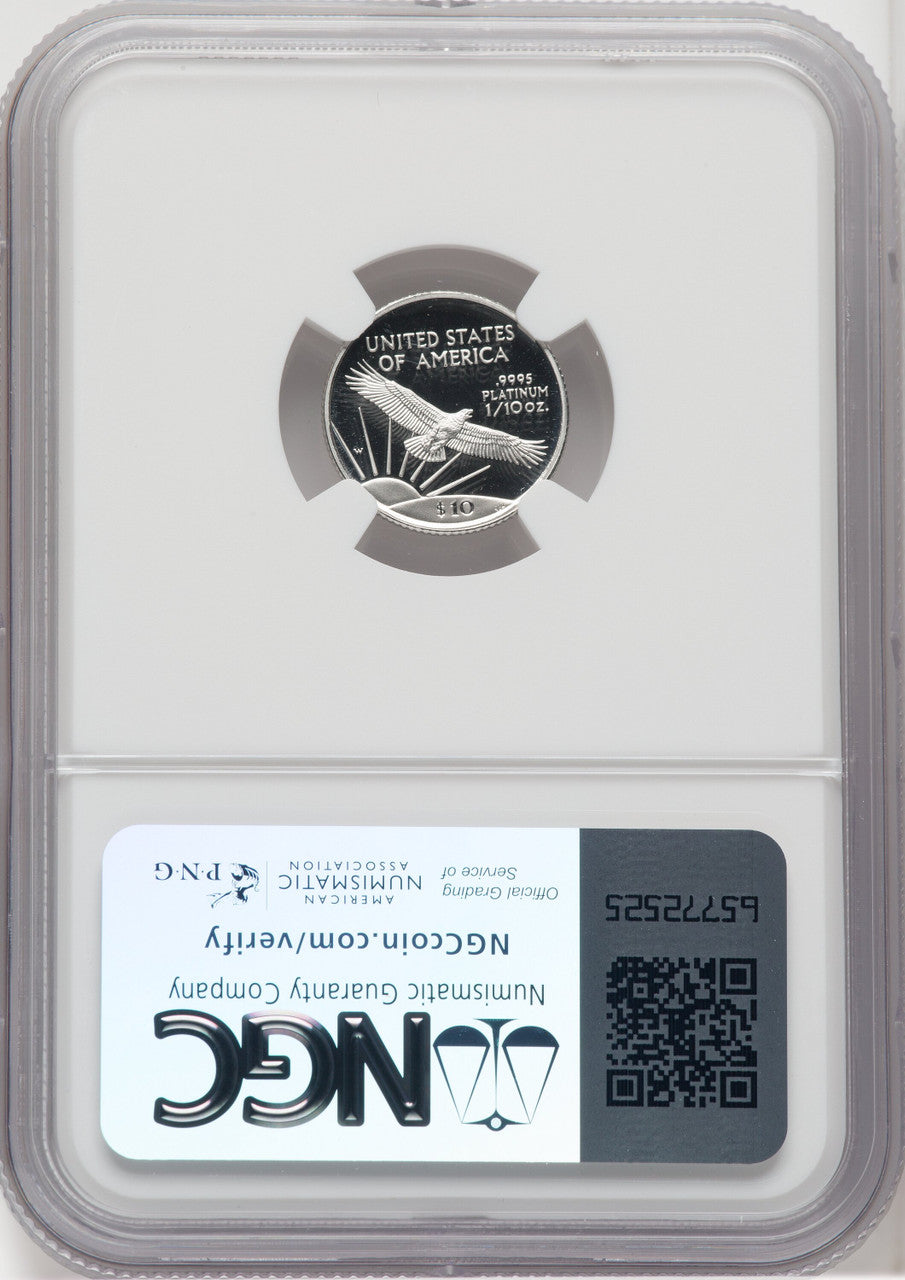 1997-W $10 Platinum American Eagle NGC PF70 Castle Signed