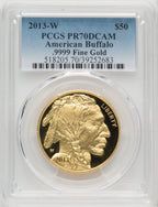 2013-W $50 One-Ounce Gold Buffalo PCGS PR70