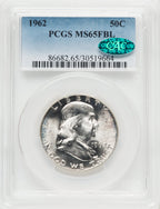 1962 50C FL CAC Franklin Half Dollar PCGS MS65