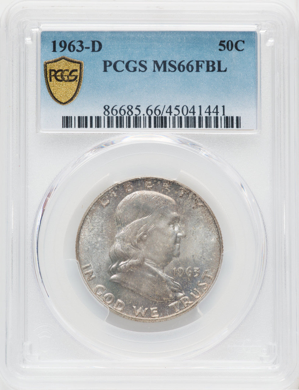 1963-D 50C FL Franklin Half Dollar PCGS MS66