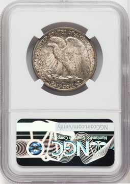 1917 50C CAC Walking Liberty Half Dollar NGC MS66