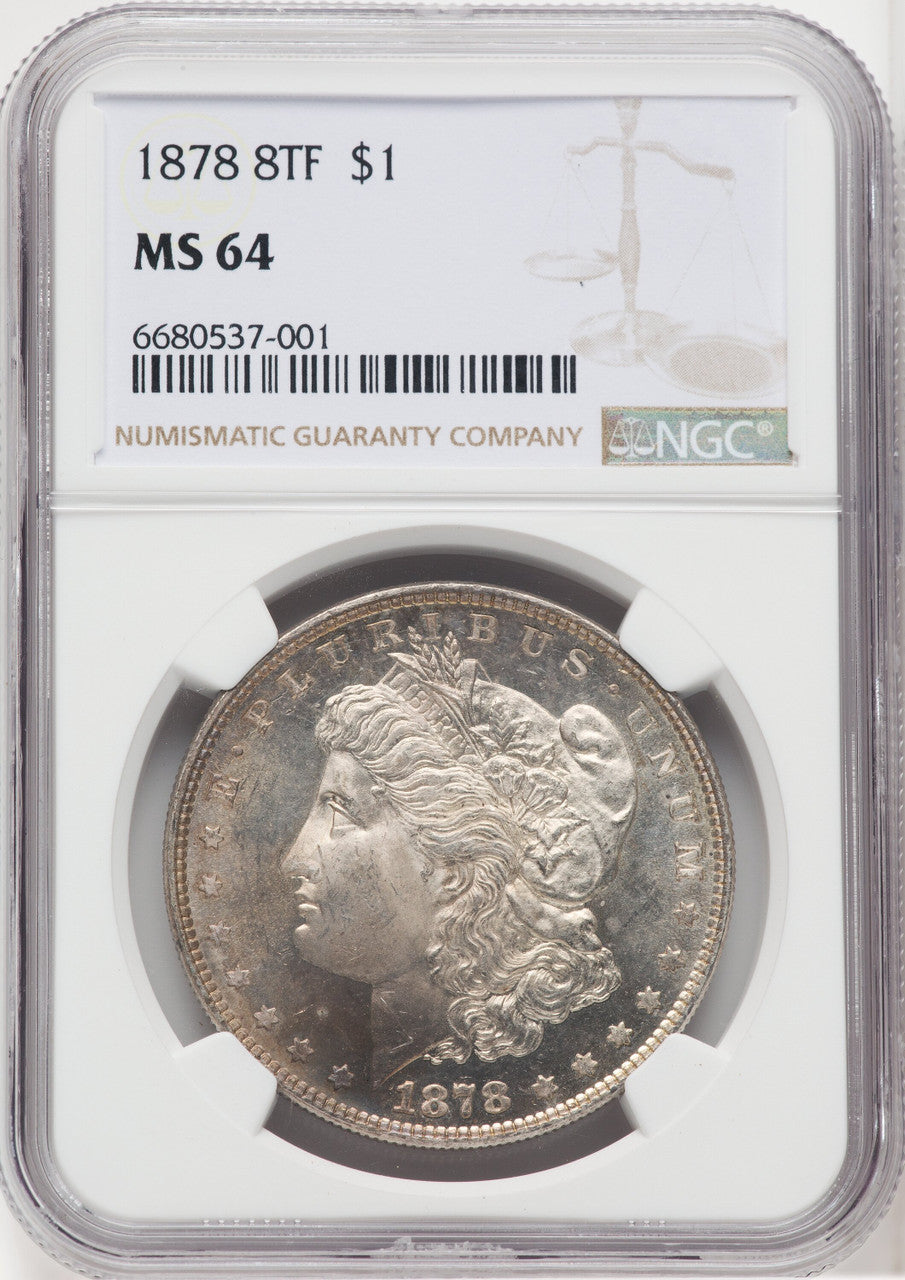 1878 8TF Morgan Dollar NGC MS64