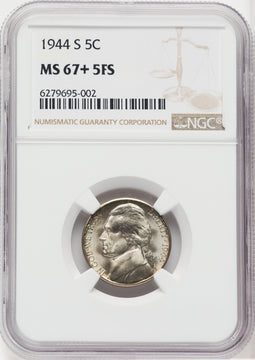 1944-S 5C FS Jefferson Nickel NGC MS67+