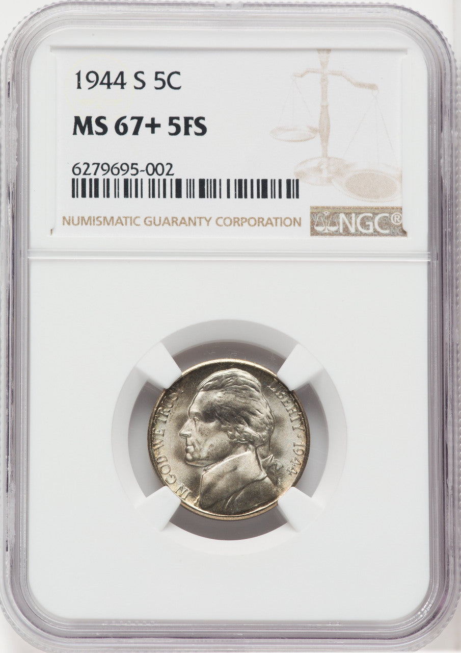 1944-S 5C FS Jefferson Nickel NGC MS67+