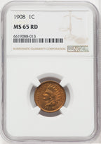 1908 1C RD Indian Cent NGC MS65