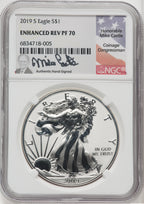 2019-S Silver Eagle Enhanced Reverse Proof Mike Castle NGC PF70