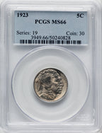 1923 5C Buffalo Nickel PCGS MS66